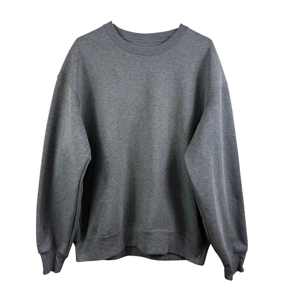 Uniqlo : C Gray Sweatshirt Men's Large Crew Neck Pullover Cotton Blend Casual